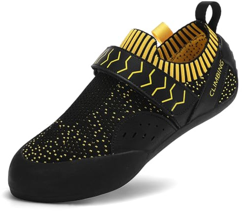 ZHENSI Zapatos De Escalada para Hombres Y Mujeres Ligeros para Principiantes En Interiores De Malla Antideslizante,Negro,39 EU
