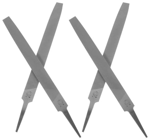 DIKACA Kit de Afilado 4 Limas Rectangulares de Acero para Metal, Resistentes Corrosión y Alta Eficiencia para Desbarbado en Madera Dura