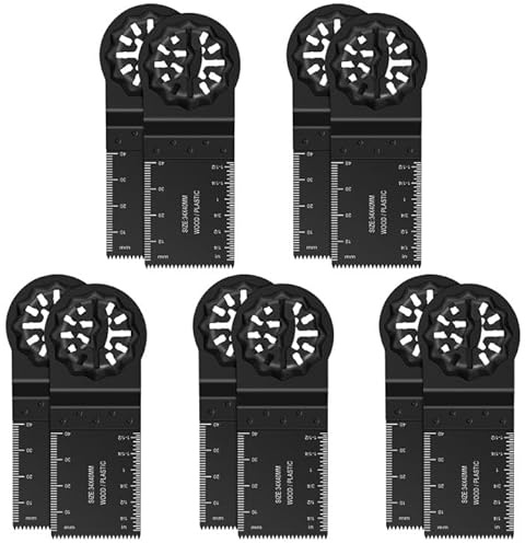 10pcs Multitool Blade Kits Cutting Oscillating Tool Accessories Universal Multi Tools Blade Quick Release Tool Kits,Oscillating Saw Blades Set,for Wood