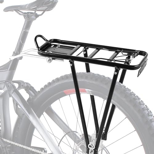 AllRight Universal Gepäckträger Fahrrad Einstellbare Gepäckträger Mountainbike Aluminiumlegierung Fahrradgepäckträger für 24-28 Zoll MTB/Rennrad