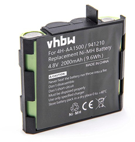 vhbw NiMH Batter 2 000 mAh (4,8 V) för medicinsk utrustning som muskelstimulator (EMS) Compex Mi-Sport, Performance Mi-Ready, Performance US