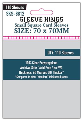 110 X Small Square Card Sleeves 70mm X 70mm