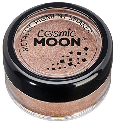 Cosmic Moon Matte Metallic Pigment Loose Face Powder | Rose Gold Cosmetic Pearlescent Powder | Eye Shadow, Makeup for Face, Eyes & Body