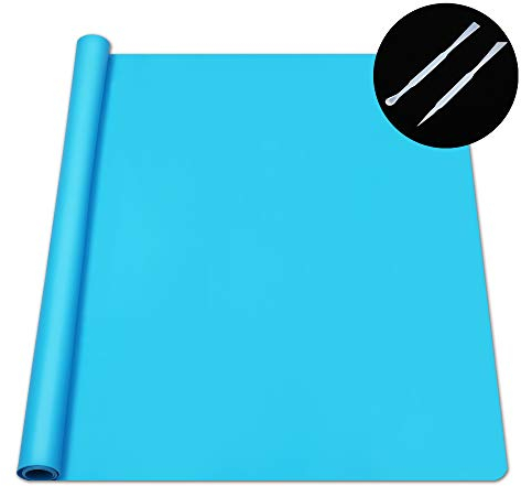 SOSMAR Hochwertige Silikonmatte zum Basteln, größer als A2 Bastelunterlage für Malen, Epoxidharz Handwerk, Knetunterlage, Tischmatte, Antihaft & Waschbar Malunterlage für Kinder, 65 x 45cm