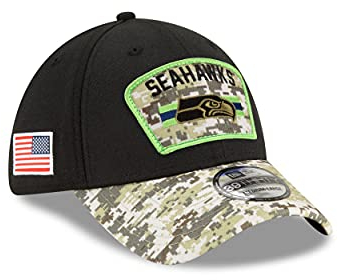 New Era 39Thirty Cap Salute to Service Seattle Seahawks S/M