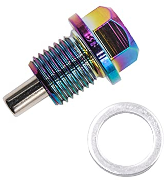 Magnetische Ölablassschraube M16x1.5, Ölablassschraube für Automotoren Ölwannenschraube mit Dichtung Aluminiumlegierung Ablassmutter Schraube Universal Rücklaufablassschraube Adapter M12 M14 M16 M20