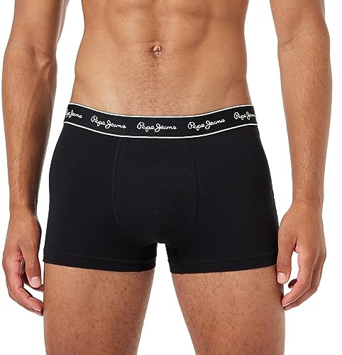 Pepe Jeans Pepe Tk 3P Trunks, Negro (Black), L (Pack de 3) para Hombre