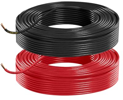 Fahrzeugleitung Anhängerkabel Rund Kabel Set rot und schwarz als Ring FLRY B 0,75 1,0 1,5 2,5 mm² 1-adrig 6-24 Volt KFZ Auto (2,50 mm², 10 Meter)