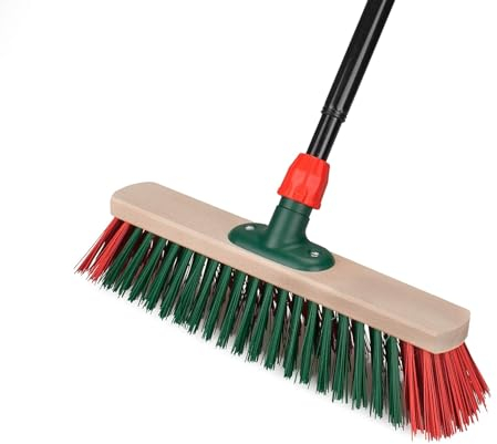 Neustanlo - Gartenbesen Straßenbesen mit PVC-Borsten und Teleskopstiel - ideal für den Außenbereich