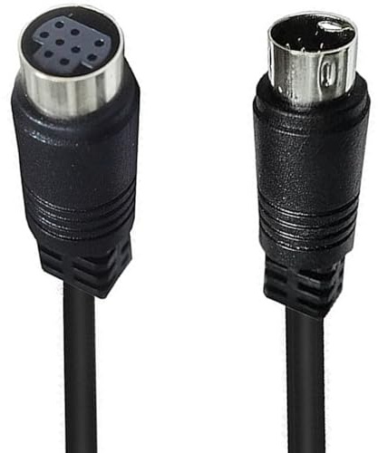 jasavdio S Video Mini DIN 9-Pin Male to Female Extension Adapter Cable,9Pin Mini DIN Extension Cable (1.64ft)
