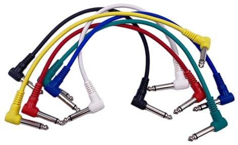 6 x Gitarren-Pedalkabel, Effektkabel, Ersatzkabel für E-Gitarre, Patchkabel, Pedalboard-Kabel