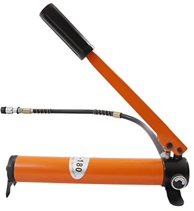 Hydraulic Pump Hand Pump Hydraulic Manual Pump Separated Type Hydraulic Tool with 1m Hose & Dust Cover, for Lifting, Bending, Straightening, Shearing, Riveting, Assembling, 350cc 70Mpa