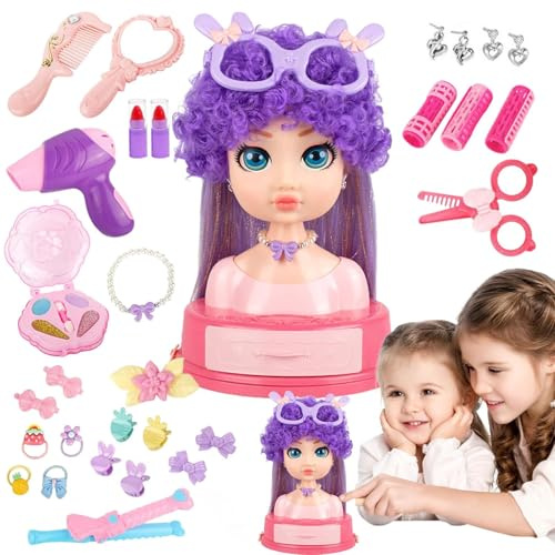 Cabeza de Muñeca para Maquillar y Peinar Accesorios Disfraces