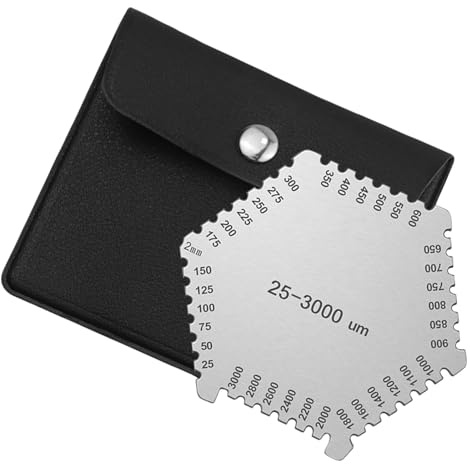 Zeizafa Paint Thickness Gauges 25-3000um Stainless Steel Hexagon Wet Film Comb for Paint Coating Measurement Thickness Gauges