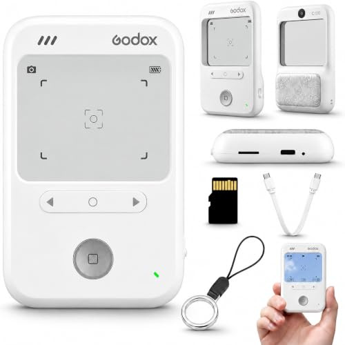 Godox C100 minikamera med genomskinlig sökare och mätning, 32 GB kort | Genomskinlig sökare, inbyggd mätning, lo-fi retroutseende, 4 bildförhållanden, USB-C OTG-överföring, upp till 128 GB support