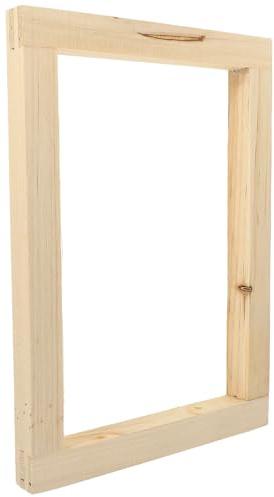 Hoement Marco de Serigrafía de Madera Reutilizable y Fácil de Usar para Impresión y Diseño en Camisetas Adecuado para Bricolaje y Proyectos Creativos