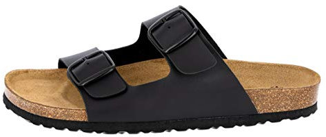 Lico Herren Bioline Man Pantoletten, Schwarz, 38 EU