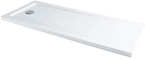 Milano Lithic White Low Profile Rectangular Shower Tray - 1700mm x 700mm
