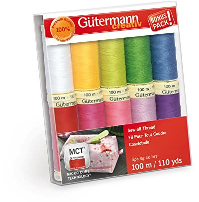 Gutermann Sew-All Polyester Thread Set - 10 Spools-Pastels
