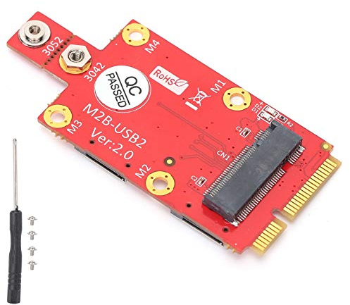 Adattatore da M.2 a Mini PCI E, modulo convertitore con slot per scheda SIM Accessori per laptop per PC, supporto per connettore a pressione per scheda SIM e dimensione scheda 3042/3052 chiave B tip