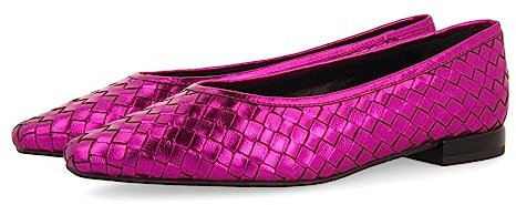 GIOSEPPO Bailarinas Color Fucsia de Piel Trenzada para Mujer eisgarn