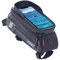 RAVE Oberrohrtasche, Handytasche Topcase, Fahrradtasche, Rahmentasche ca. 1 Liter, Schwarz | Handytasche Fahrrad, Fahrradtasche Handy, Handytasche Fahrradlenker, Fahrrad Handytasche Lenker