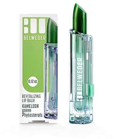 BELWEDER - Vitaliserande läppbalsam med fytosteroler - Skyddande, återfuktande, lugnande, regenererande - Grön Kameleon-färgad balsam