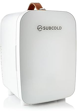 Subcold Pro10 Luxury Mini Fridge Cooler | Compact 10L Portable Small Fridge 12v & 240v | Efficient Quiet Cooling System | Ideal for Bedroom, Office, Beauty & Car | (White)