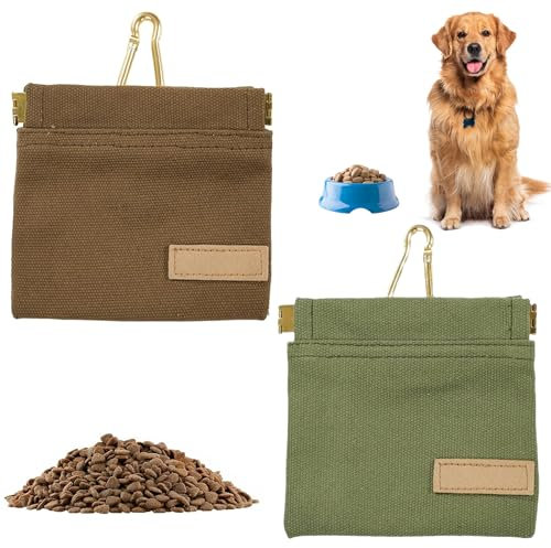 SNONESIY 2 Stück 12cm*12cm Leckerlibeutel für Hunde, leckerlitasche für hunde,futterbeutel hund,hundeleckerli tasche,hunde futterbeutel,futtertasche hund,leckerlitasche für hunde klein.
