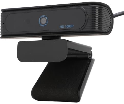 1080p PC -Webbkamera med Webbkamera för, Ansiktsigenkänning, 120 ° Vidvinkel, UCL.5 Kompatibel, Realtidsvideoutgång, 11 -inställningar