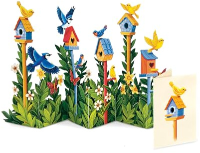 Freshcut Paper Mini Birdhouse Garden Accordion Pop Up Card
