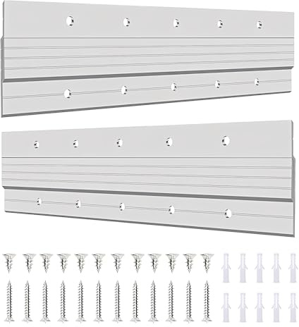 QSLKI Lot De 2 Paires Cintre Robuste Pour Photo Et Miroir En z 30cm, Utilisés Pour Accrocher Des Cadres à Attelles Françaises, Supports De Fixation Murale à Emboîter En Aluminium, 30 kg De Charge