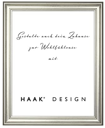 Haak Bilderrahmen Barockrahmen Luna 50x60cm Silber Antik