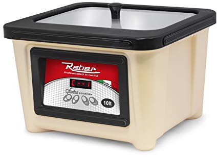 Reber – Aparato para Cocinar al vacío 10066 N, ABS, inoxidable, 10 L, temporizador, crema