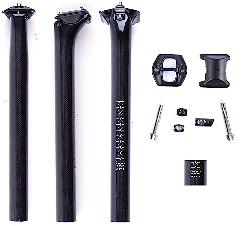 ESEN SP 3k Fibra de Carbono Brillante 27.2/31.6mm * 350/400mm Bicicleta Ciclismo Tija de sillín Bicicleta de montaña/Carretera Bicicleta BMX Tija de sillín Tubo Tija de sillín