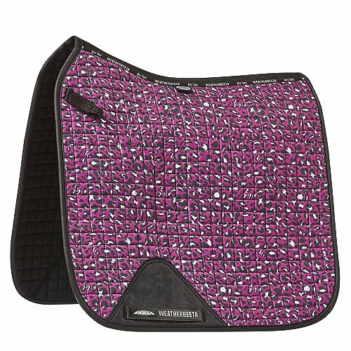 WeatherBeeta Prime Leopard Dressage Saddle Pad, Pink Leopard Print, Full