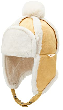 Uniyoung Baby vintermössa småbarn pojkar flickor fleece Ushanka jägare hatt pompom öronklaffar varm keps snö skidåkning snowboard vindtät termisk keps för 1–5 år gamla barn, Gul