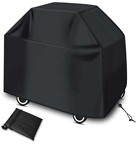 Diboniur Housse Barbecue Exterieur, Bache Barbecue de Protection, Housse Plancha pour BBQ Gaz, avec Revêtement Résistant à l'eau (147x61x117cm Noir)
