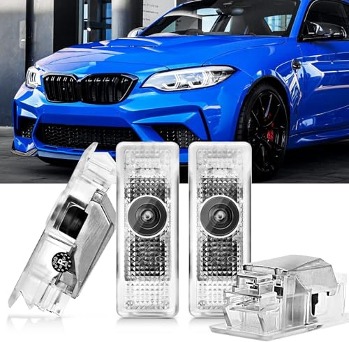 4 Stück Autotür Licht Projektor BMW Logo Unterbodenbeleuchtung Auto für 1 2 3 4 5 6 7er M GT X1 X3 X4 X5 X6 Türprojektoren Zubehör, LED Auto Türbeleuchtung Einstiegsbeleuchtung