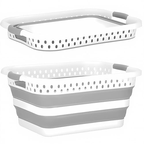 König Design Cesto plegable para la ropa sucia - 41 litros y uso universal I Cesto plegable plegable para la ropa sucia I Laundry Baskets Lavandería - Contenedor multiusos