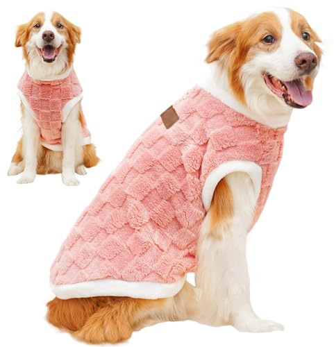 Suéter para Perro Walopola, Abrigo de Invierno de Felpa para Perros | Ropa Gruesa para Mascotas para Clima frío, cálida Chaqueta de Nieve para Perros Grandes, Accesorios para Las Estaciones frías de