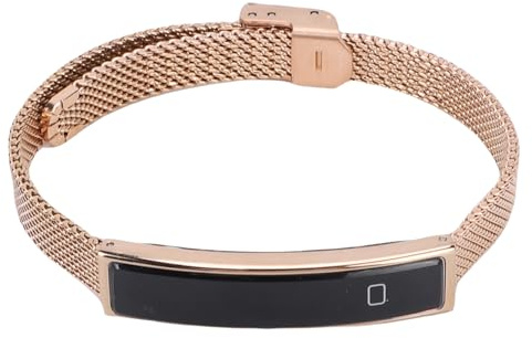 Plyisty Smart Armband, 16,5G Fitness Tracker Band, Remote Shutter, 5,6 Mm Slim, Call Påminnelse, IP68 Waterproof, Weekly Reports, för och för IOS -telefoner (Guld)
