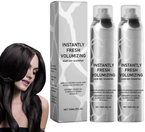 Instantly Fresh Volumizing Dry Shampoo, Ha-lov-ida Invisible Dry Shampoo,Natural Dry Shampoos Volumizing Spray,Travel Dry Shampoos,Non-Greasy, Natural,Refreshing (2PCS)