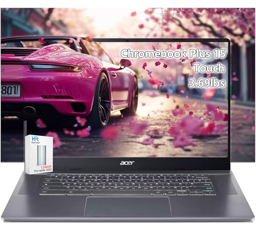 acer Chromebook Plus 515 Laptop con pantalla táctil - 38.1 cm FHD Touch - Intel Core i3-1305U -8GB RAM -384GB SSD-Gaming Chromebook Google AI Pro -2TB Storage- Students School 2025