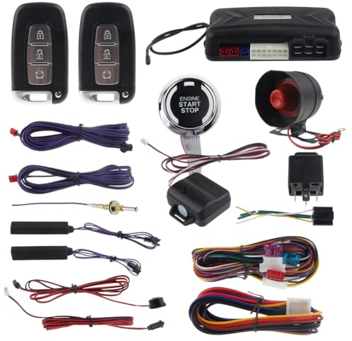 EASYGUARD EC009-K-L PKE car Alarm Remote Start keyless Entry Push Start Button Shock Alarm Warning for dc12V Cars