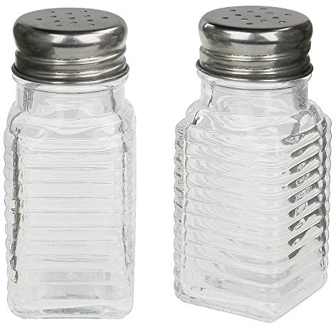 K&G GP2798 - Spargisale e pepe, 2 pezzi, in vetro, acciaio INOX