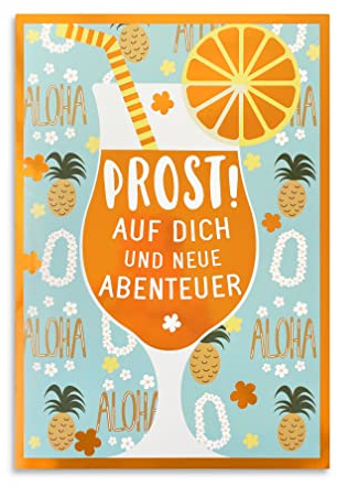 bentino MUSIK-Geburtstagskarte, Glückwunschkarte spielt das Lied Sunshine Reggae (Coverversion), DIN A5 Set mit Umschlag