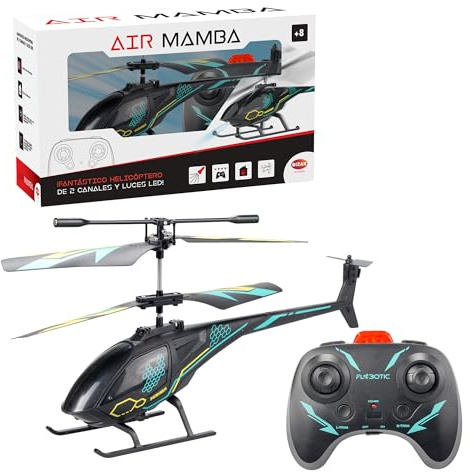 Bizak FLYBOTIC Air Mamba, helicóptero radiocontrol con 2 Canales, con Luces LED, Juguete de fácil Control con Infrarrojos para Principiantes, Regalo a Partir de 8 años de Edad, (62004753)