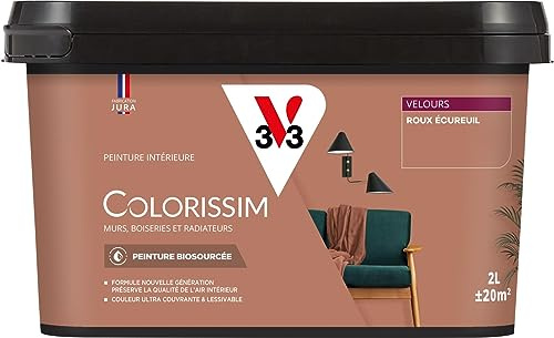 V33 Peinture multi-supports Colorissim® Roux écureuil Velours 2L