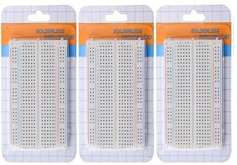 400 Ties Mini Solderless Breadboard Universal 400 Contacts Solderless Breadboard 400 Points Prototyping Shield for Electronics Testig DIY 3PCS